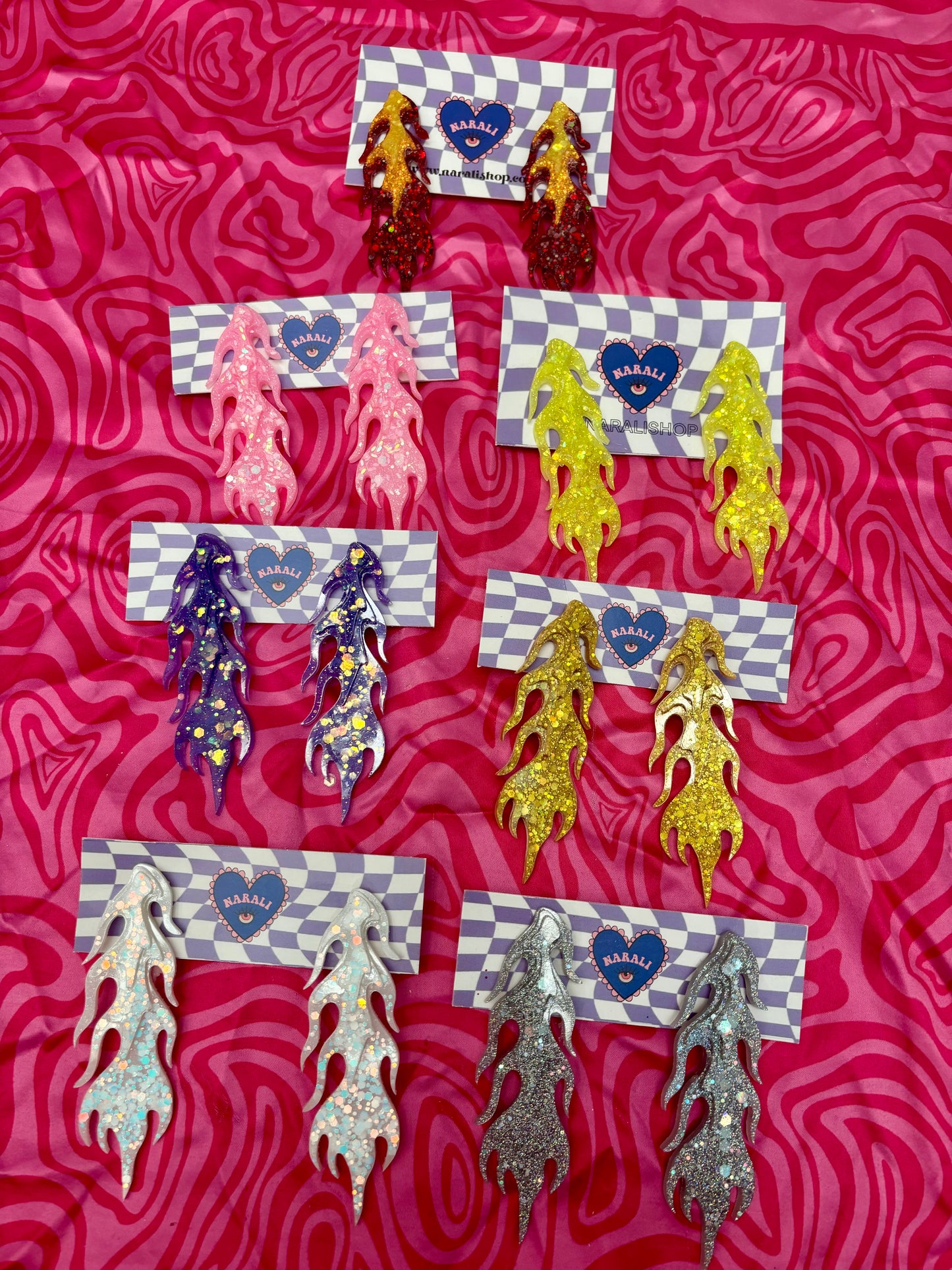 Pendientes Fuego