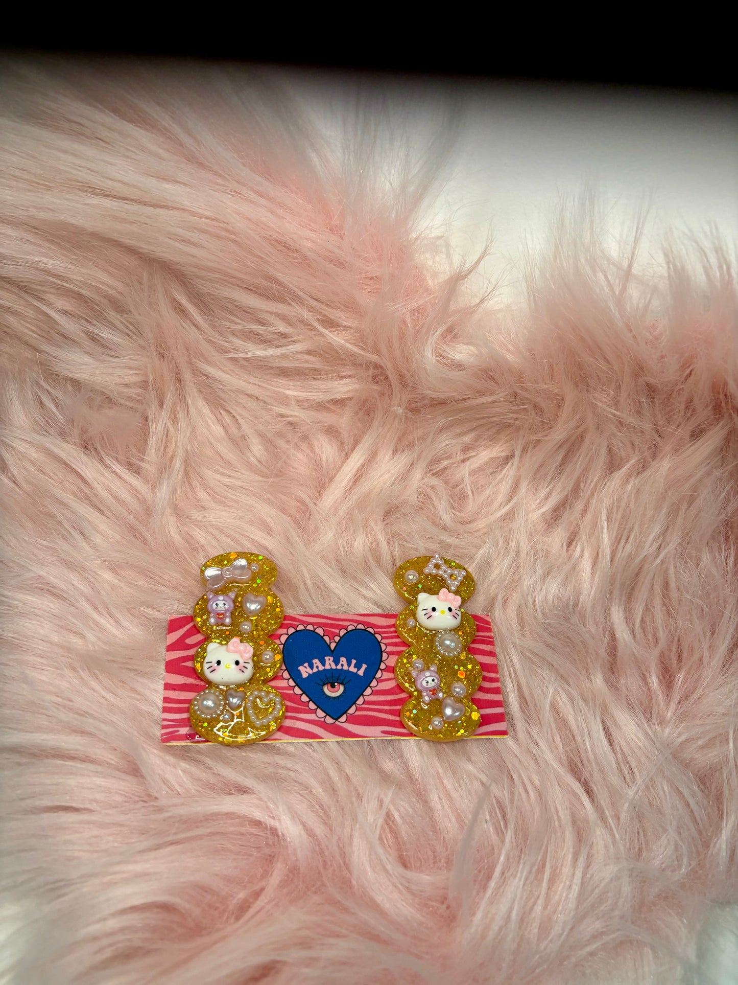 Pincitas Kitty Doradas