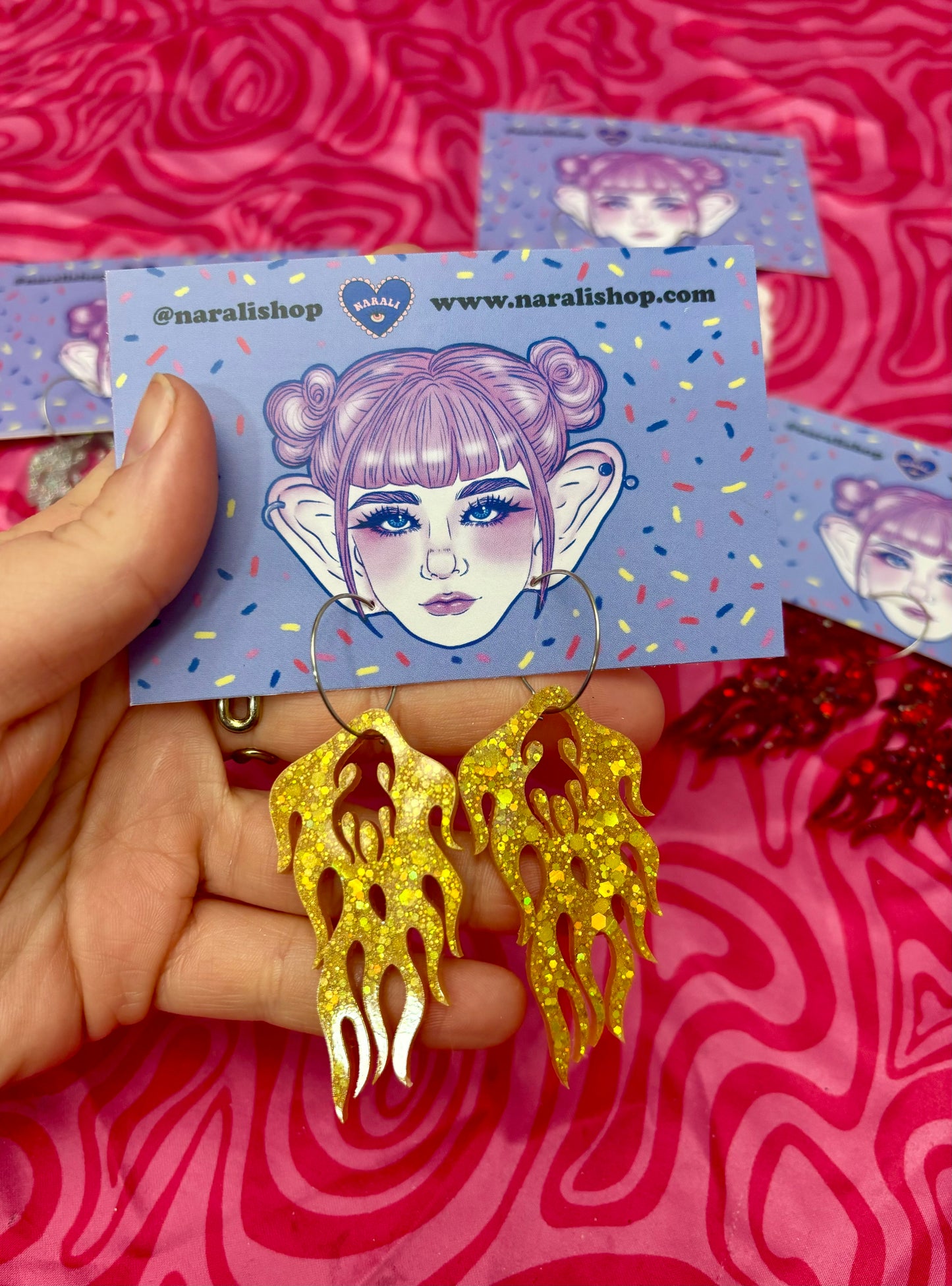 Pendientes Llamas