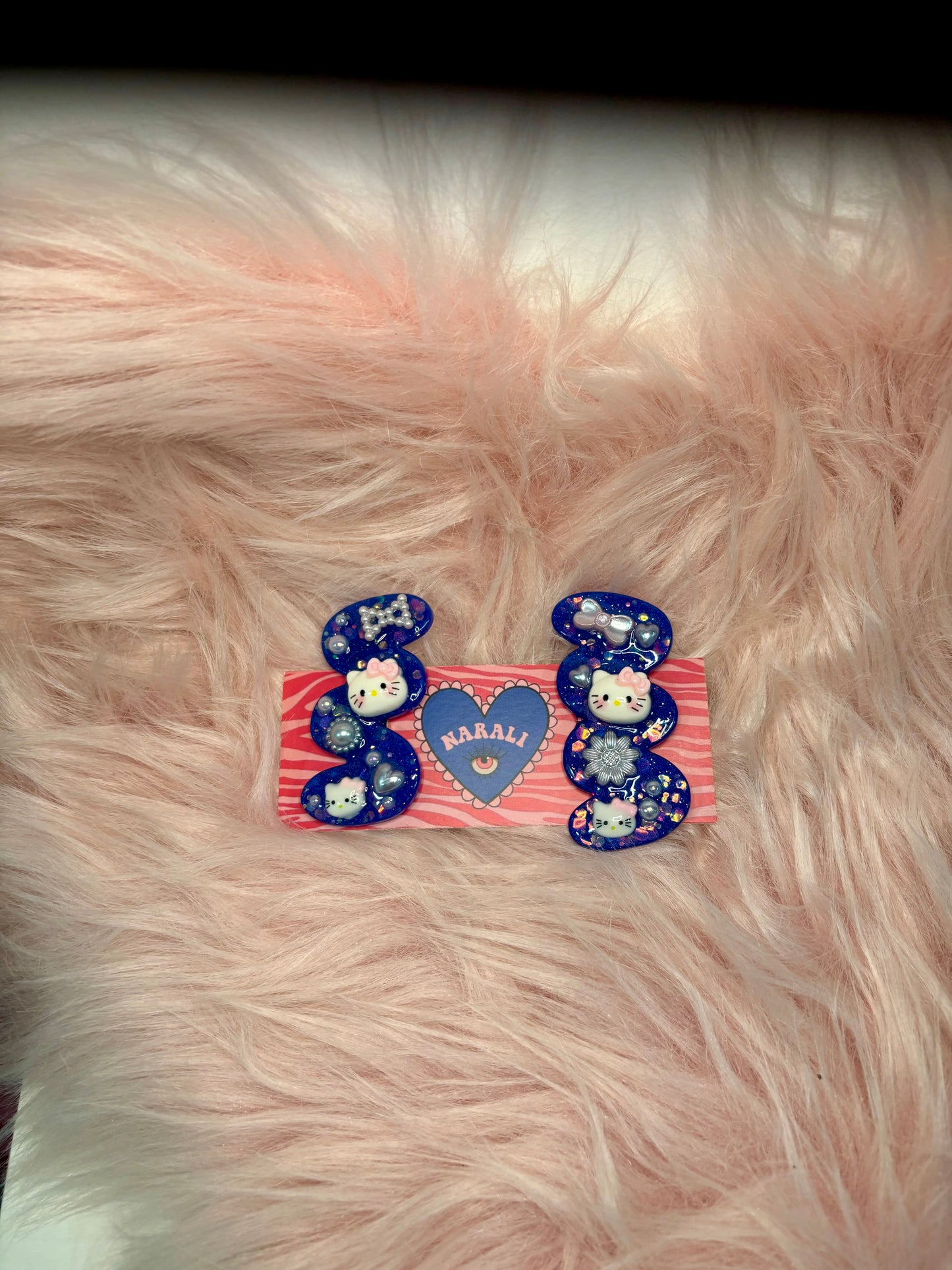 Pendientes Kitty Azules