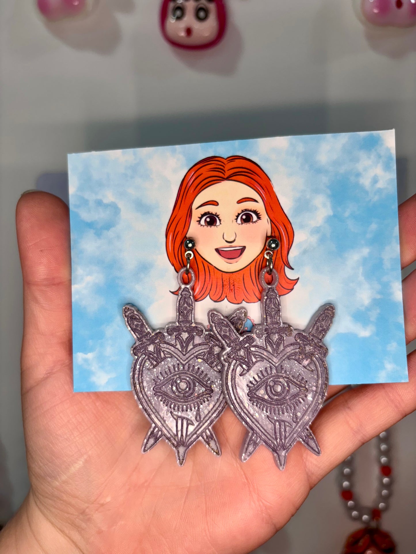 Pendientes Tarot Lila