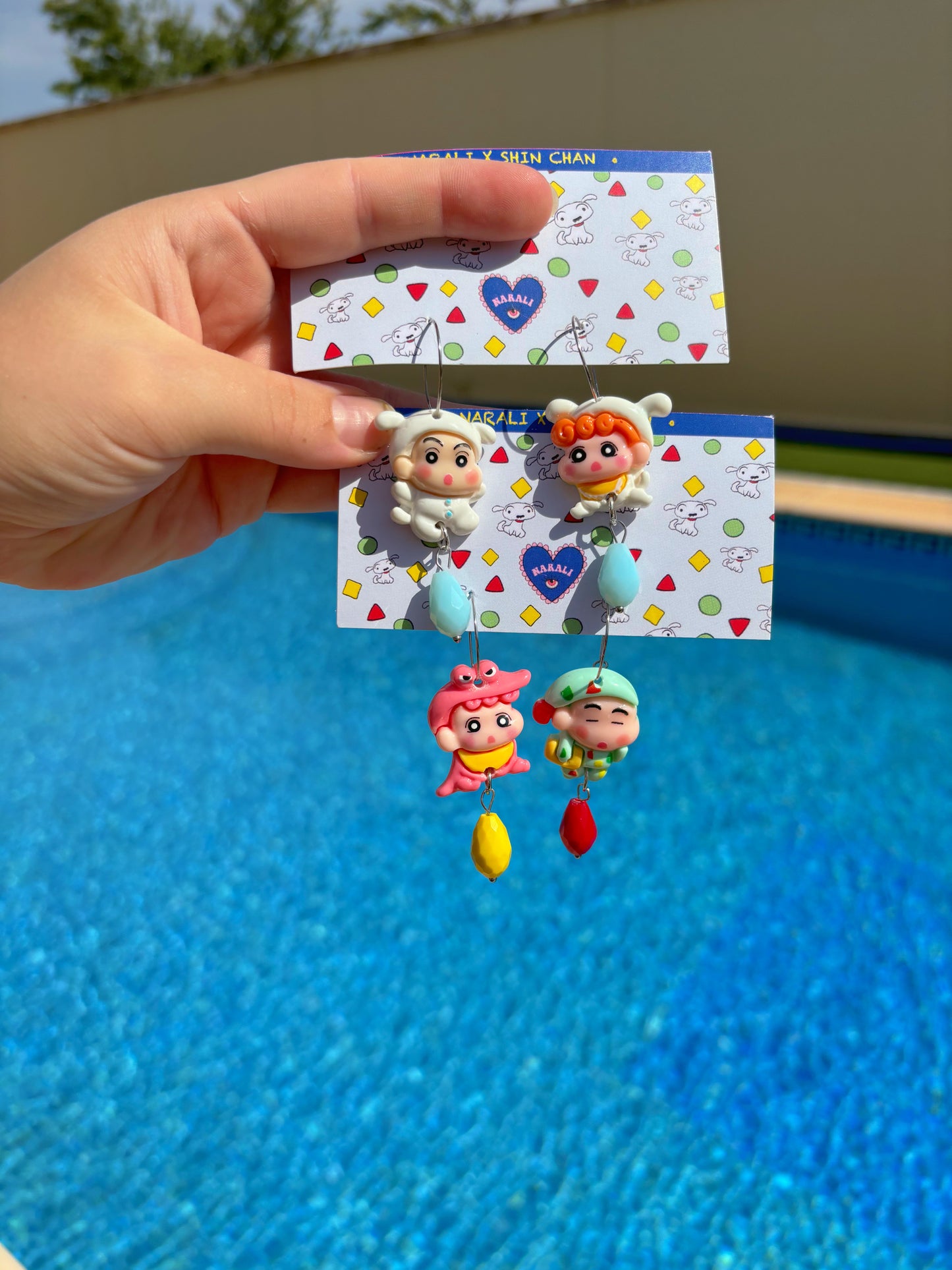 Pendientes Shinchan-Himawuari 3D
