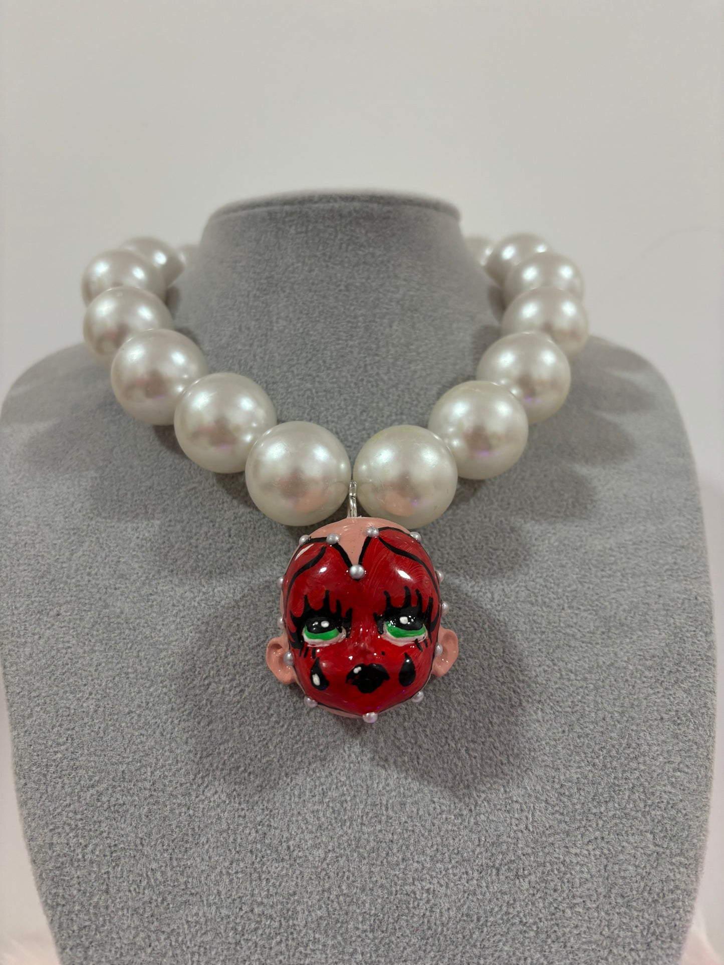 Collar RedHeart Perlas