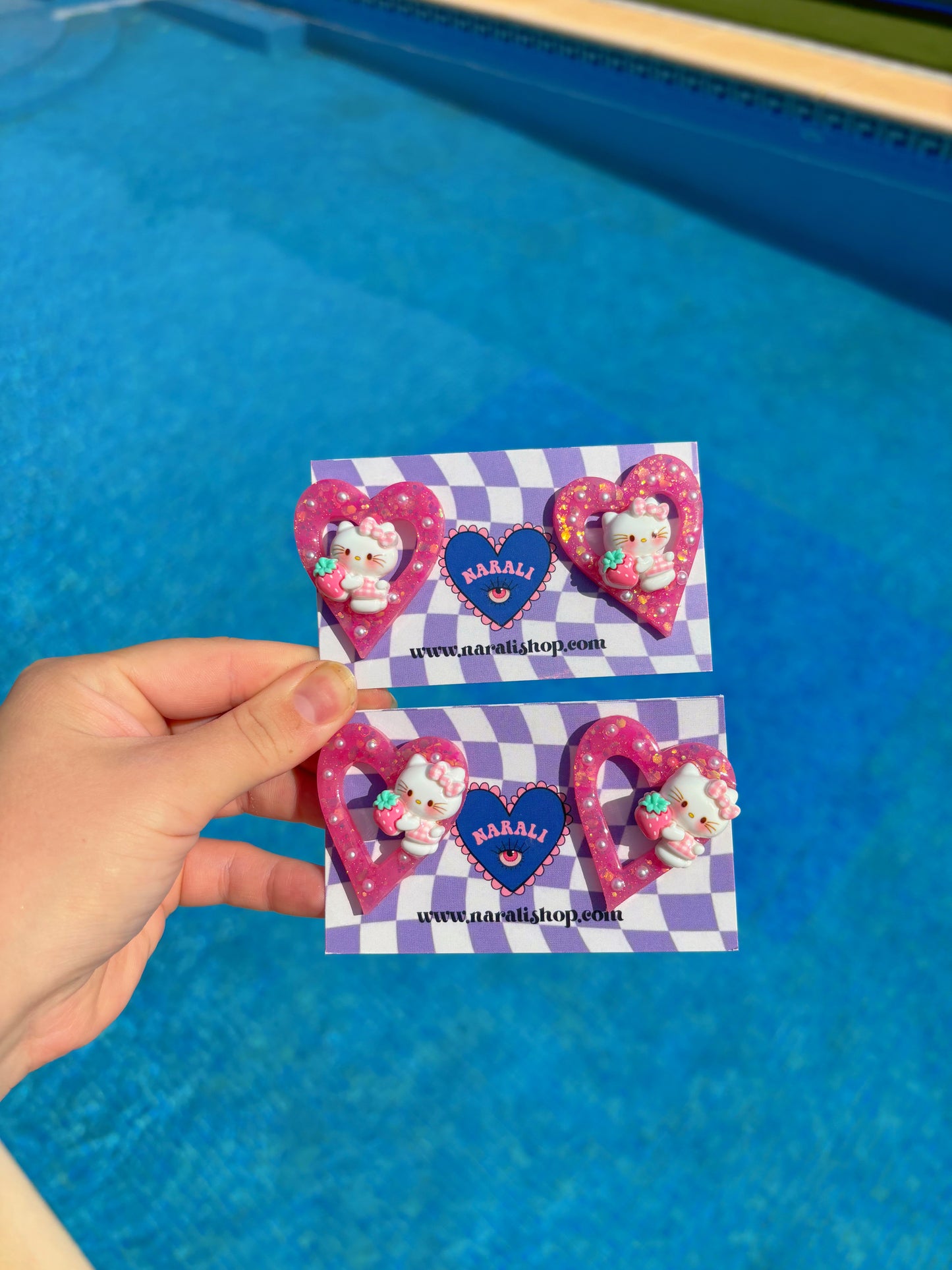 Pendientes Loving Kitty Fresita