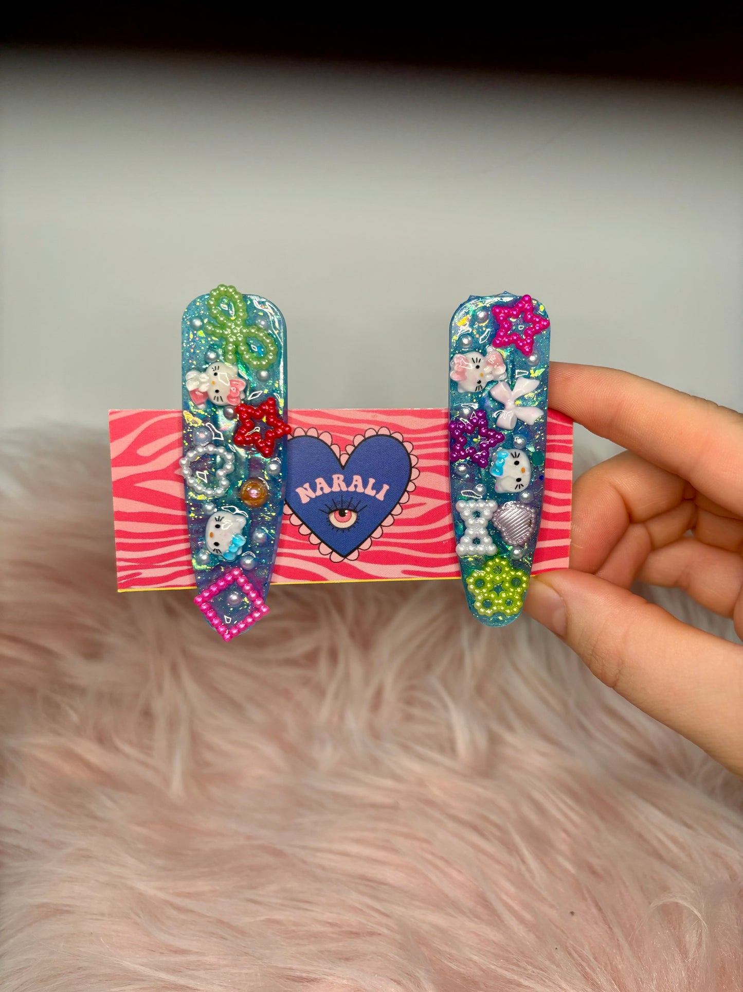Pincitas Kitty Azules Confffffeti