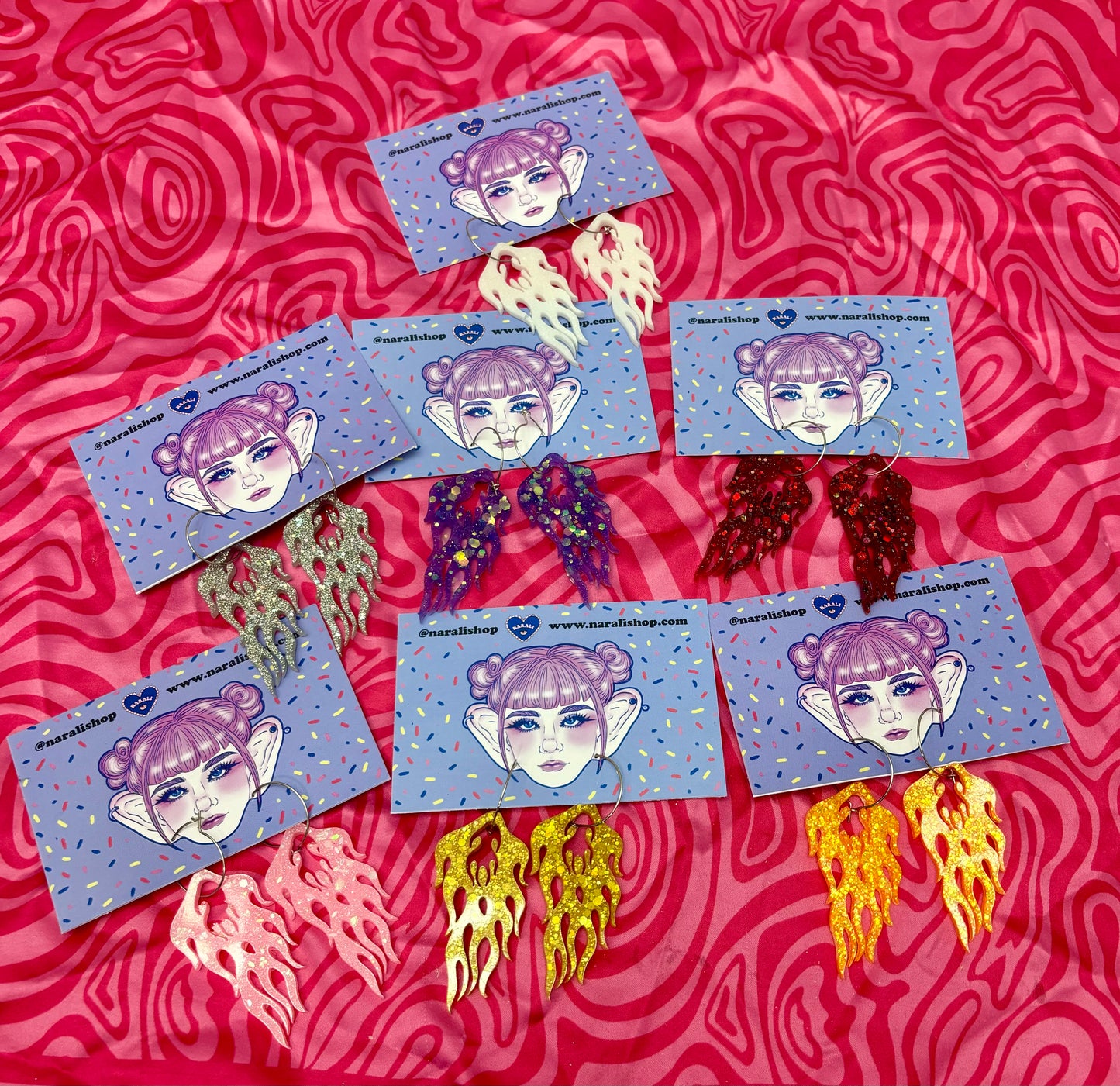 Pendientes Llamas