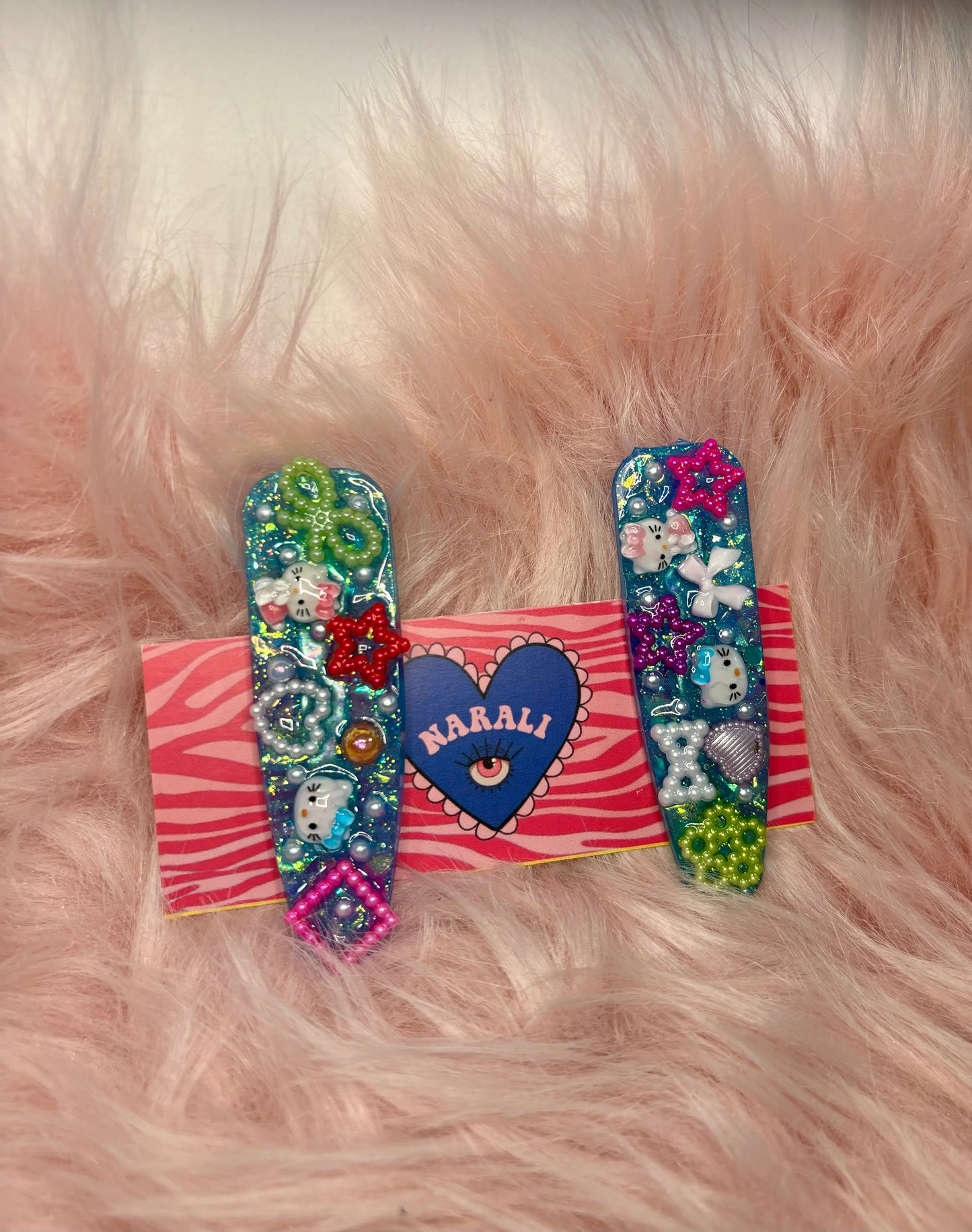 Pincitas Kitty Azules Confffffeti