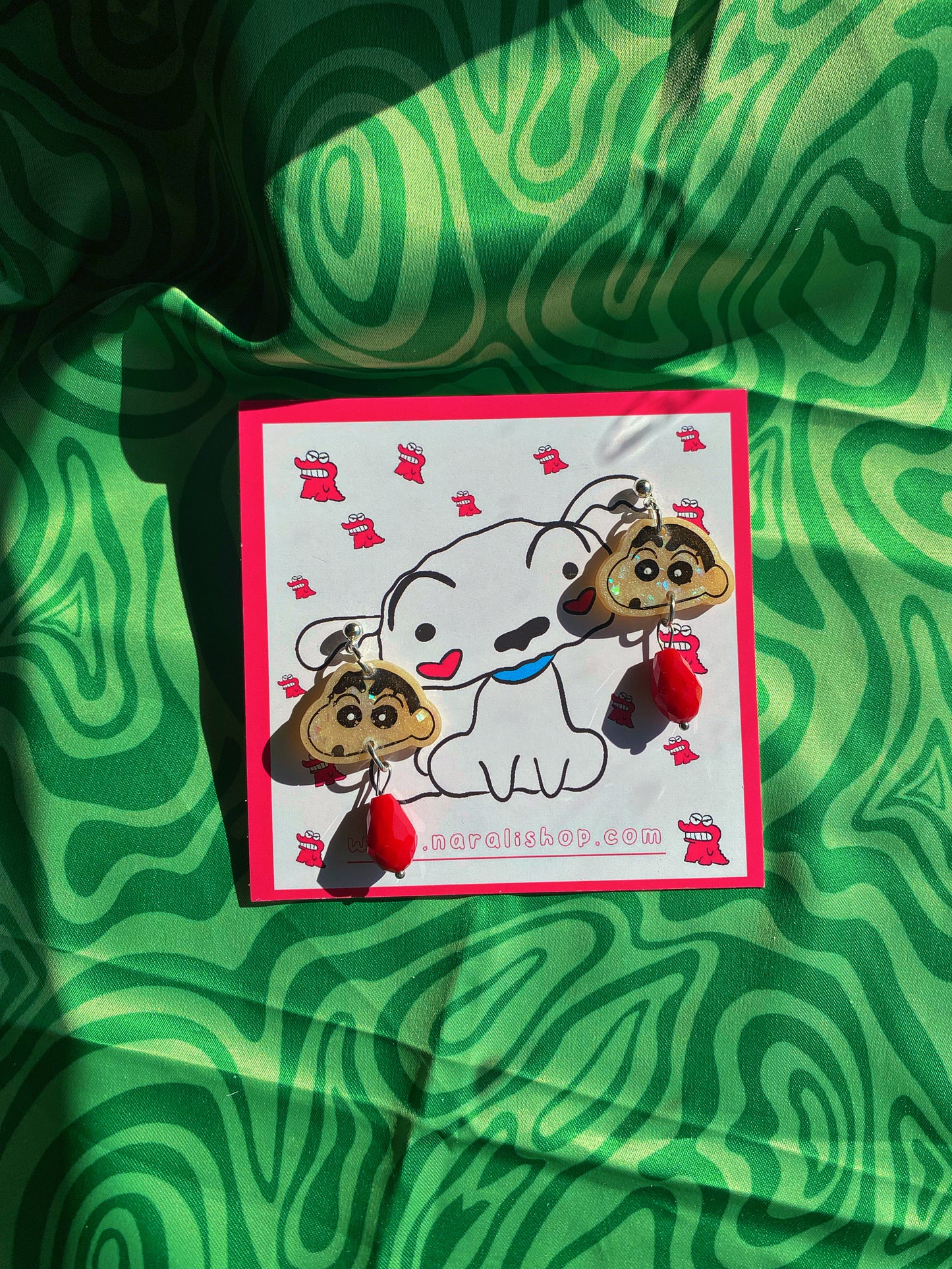 Pendientes Shin Chan Perlas