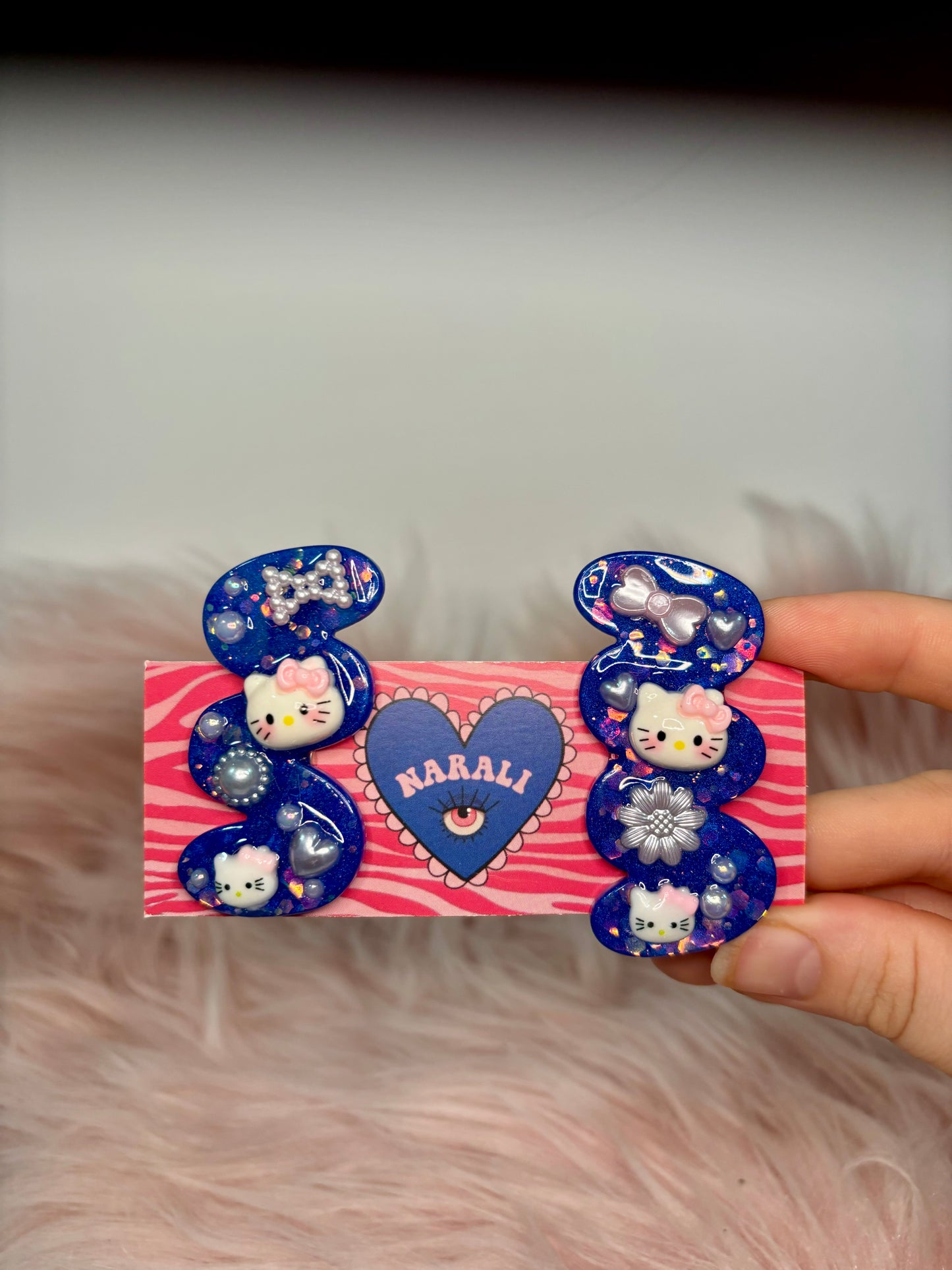 Pendientes Kitty Azules