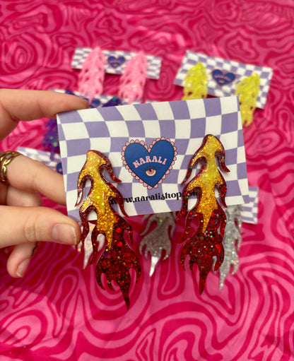 Pendientes Fuego