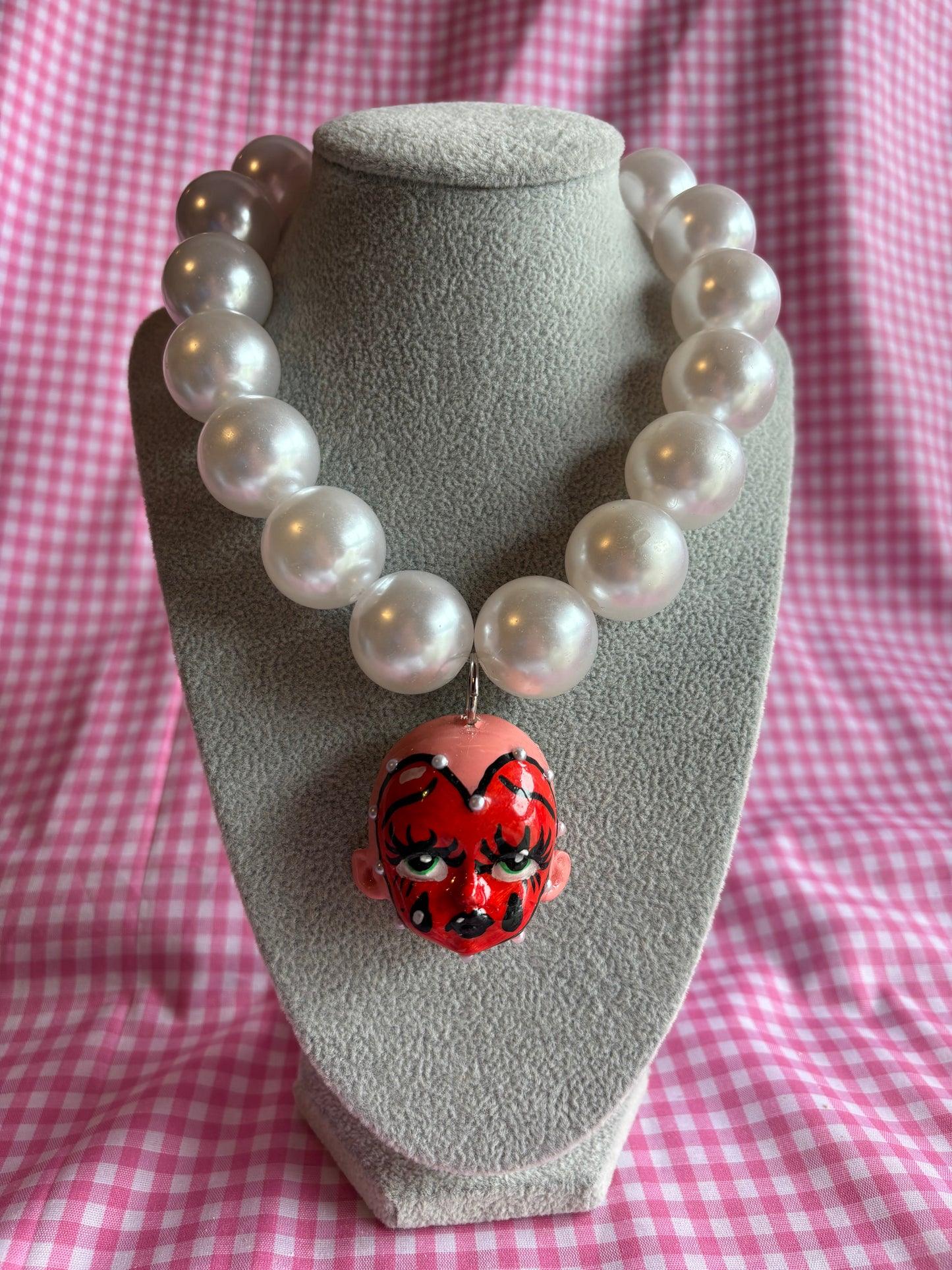 Collar RedHeart Perlas