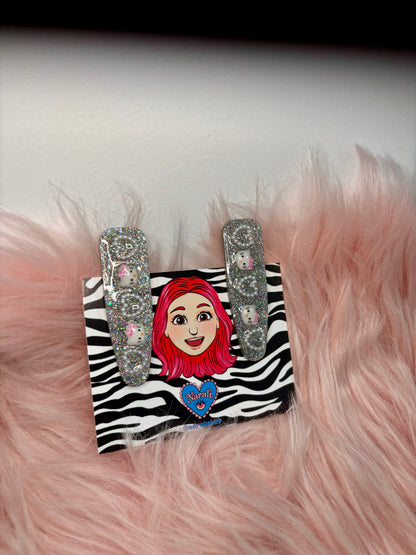 Pincitas Double Kitty Plateadas
