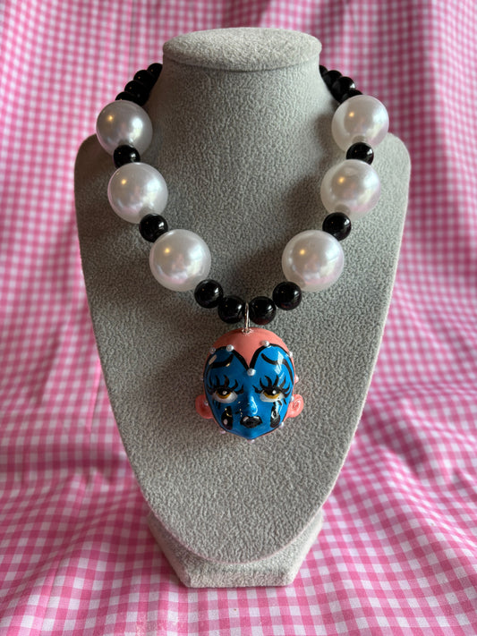 Collar BlueHeart Perlas