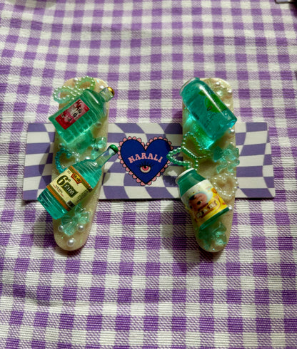 Pincitas Asiáticas Aquamarina 🩵