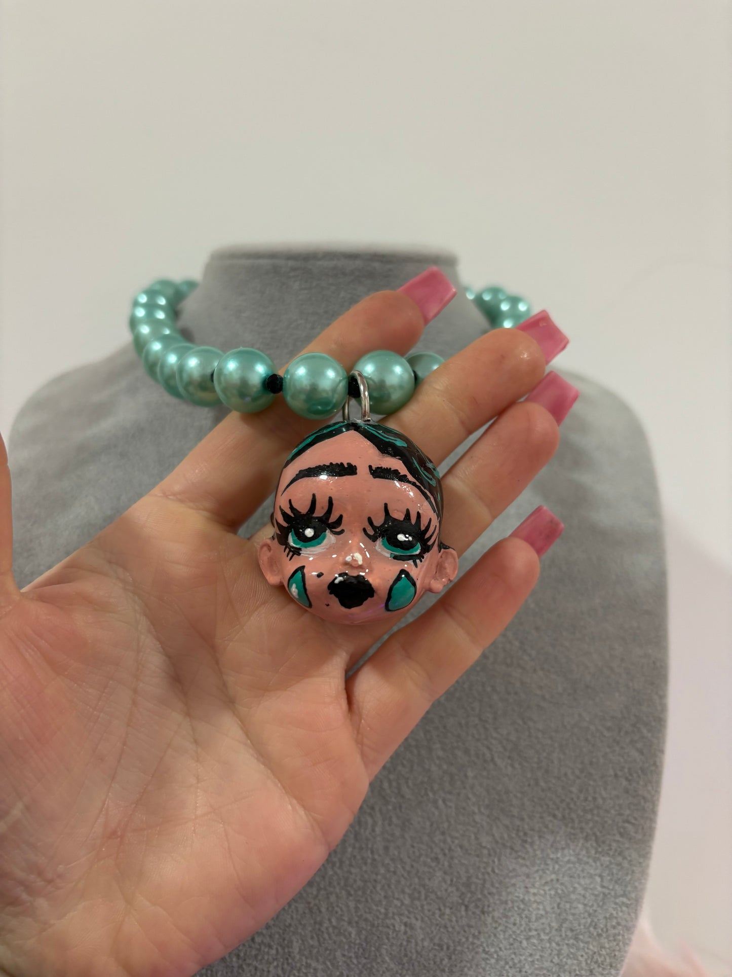 Collar Llorona Aquamarina