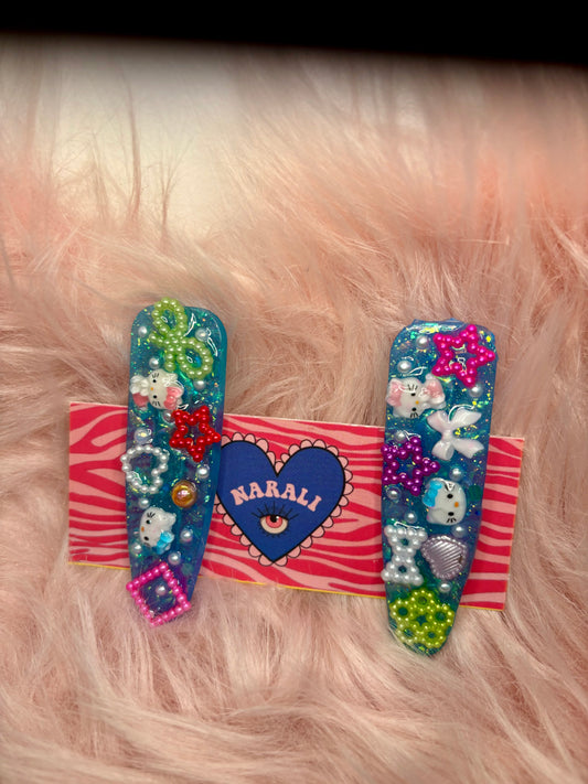 Pincitas Kitty Azules Confffffeti