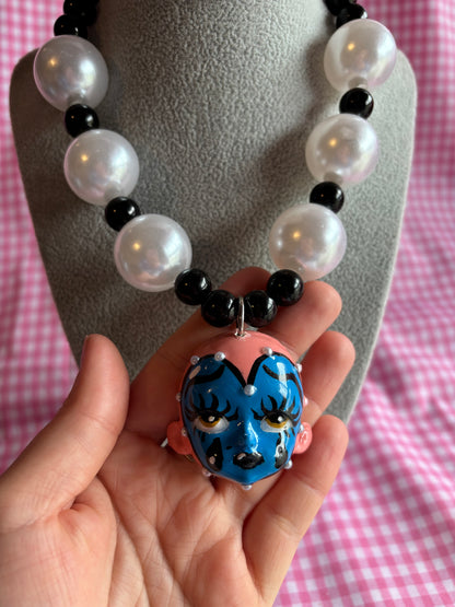 Collar BlueHeart Perlas