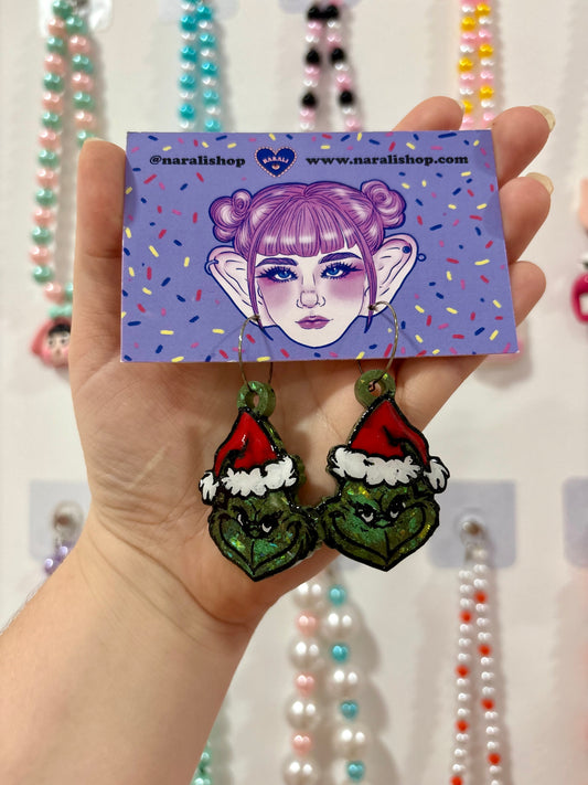 Pendientes Grinch