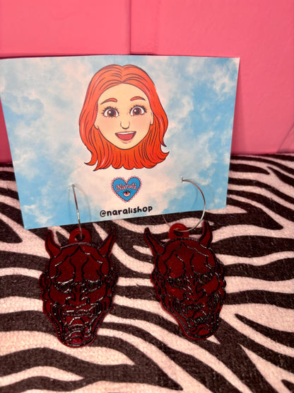 Pendientes Hannya Rojos