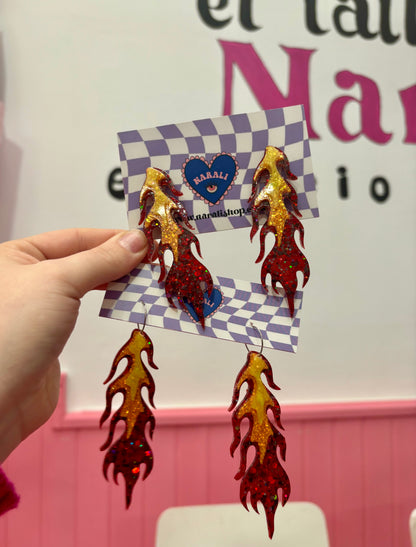 Pendientes Fuego