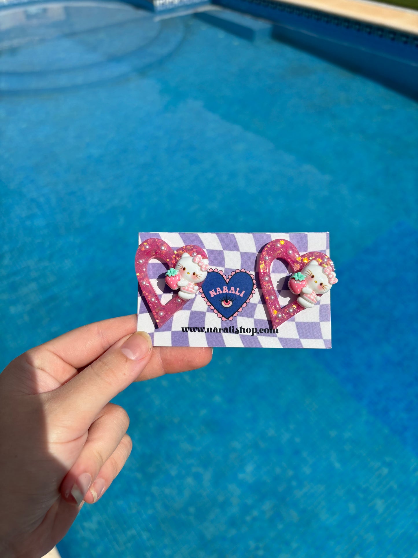 Pendientes Loving Kitty Fresita