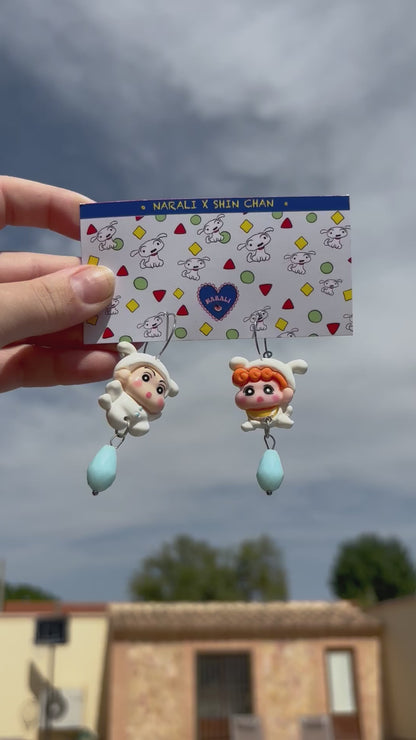 Pendientes Shinchan-Himawuari 3D